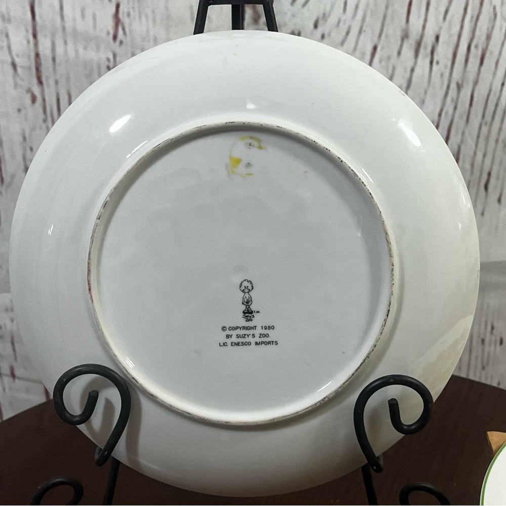 Enesco x Suzy Spafford Suzy’s Zoo Christmas 1981 Porcelain Collectible Plates 5 - Picture 10 of 11